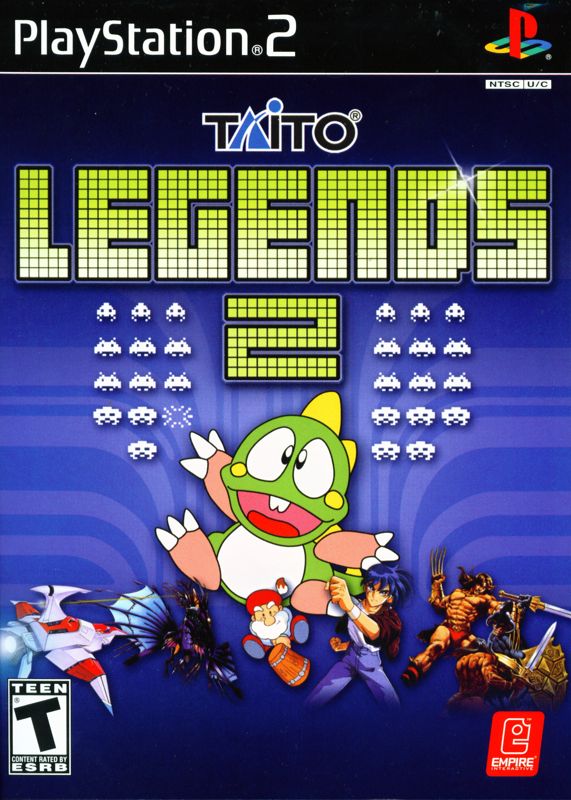 Taito Legends 2 box art for Playstation 2